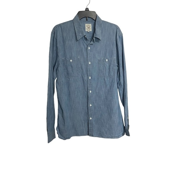 True Craft Men’s  Southern Design Chambray Linen‎ Button-down - Picture 6 of 6